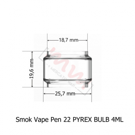 SMOK VAPE PEN 22 PYREX/TULEJKA/SZKIEŁKO BULB 4ML